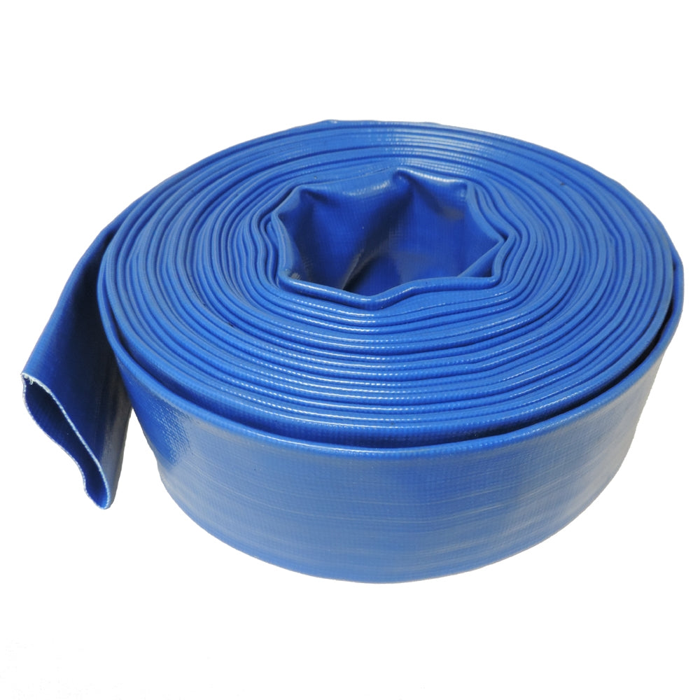 HydroMaxx® 6 Bar Blue Lay Flat Discharge and Backwash Hose with Camlocks and Adapters