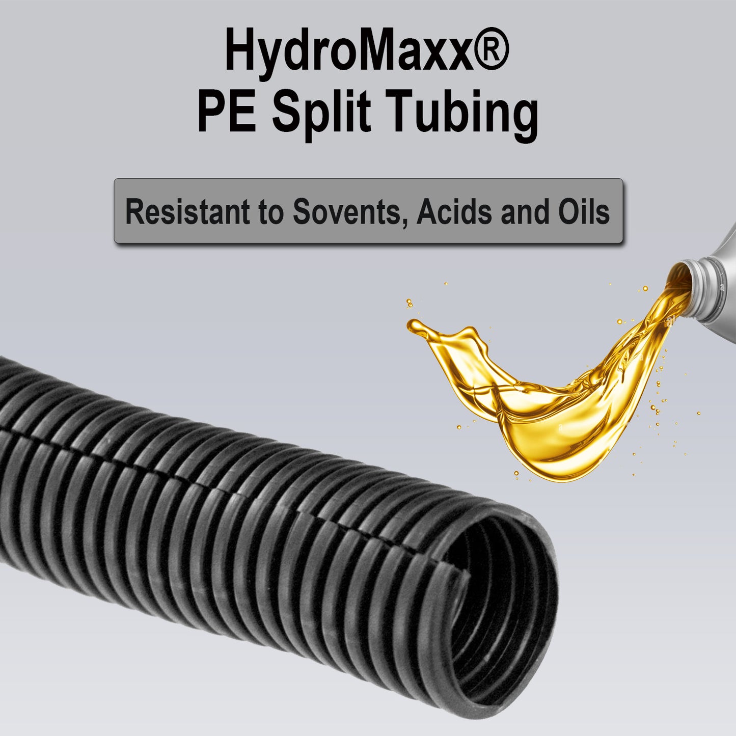 HydroMaxx® Flexible Polyethylene Corrugated (PE) Split Tubing (Wire Loom)