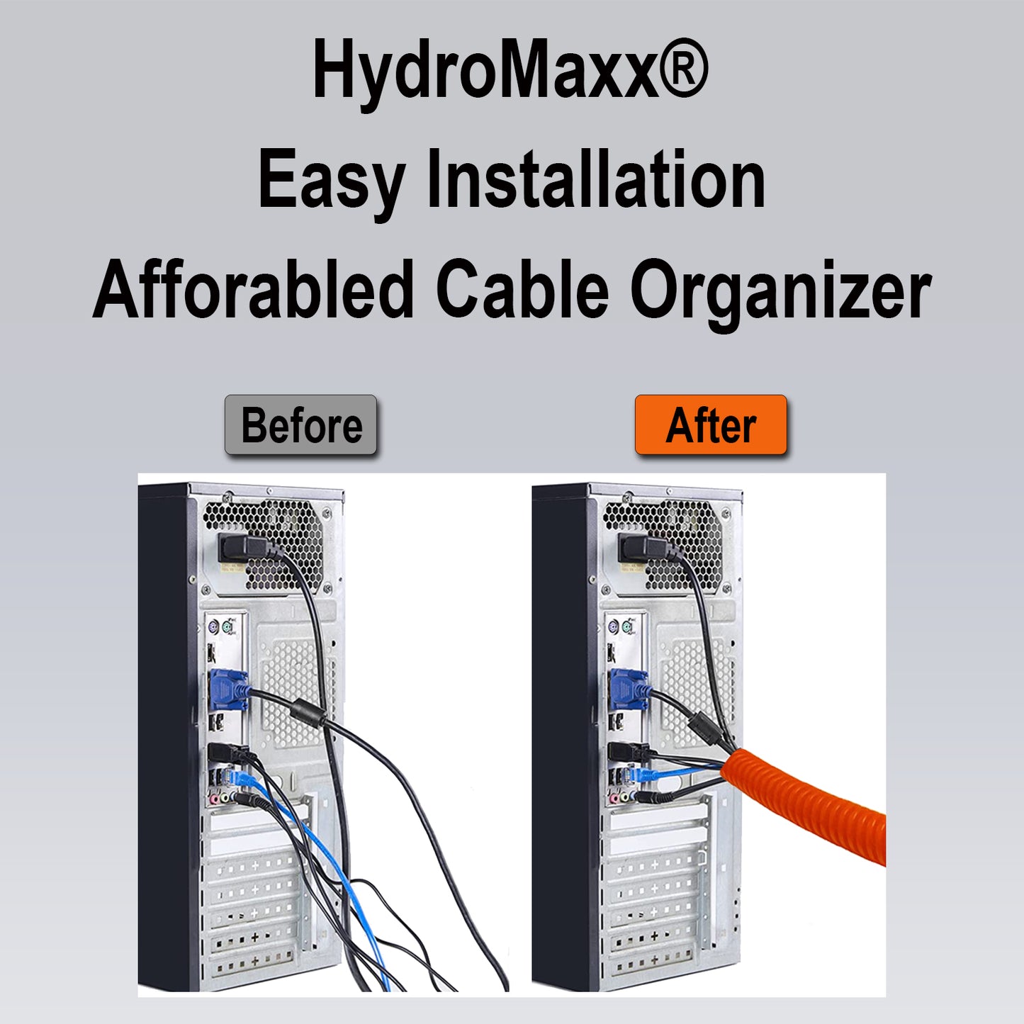 HydroMaxx® Flexible Polyethylene Corrugated (PE) Split Tubing (Wire Loom)