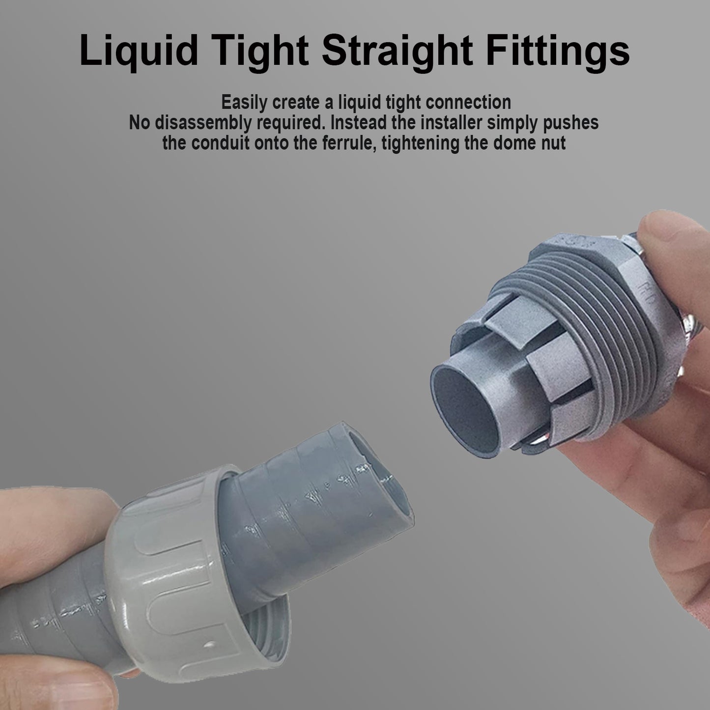 Non-Metallic Electrical Liquid Tight Conduit Straight Fittings - UL Rated