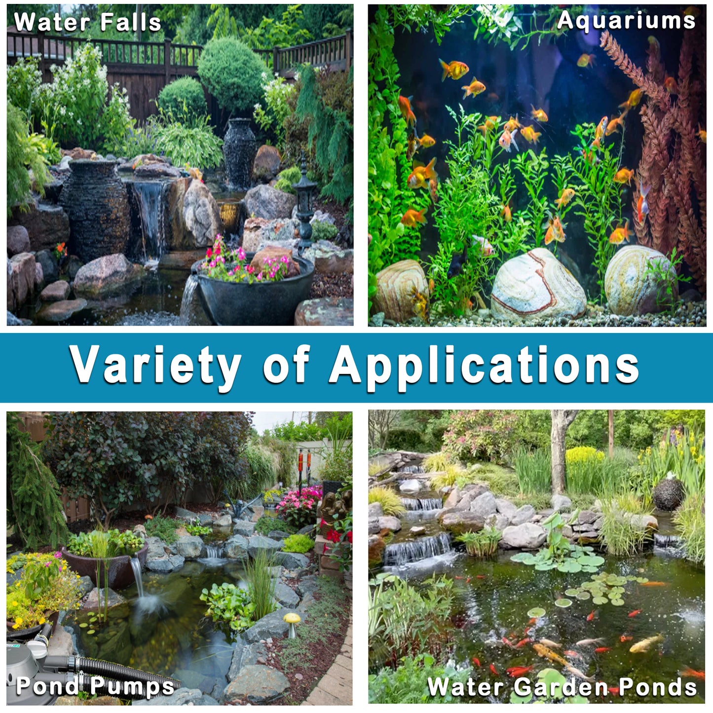 HydroMaxx® Flexible Non-Kink Water Garden Pond Tubing (US or UL Size)