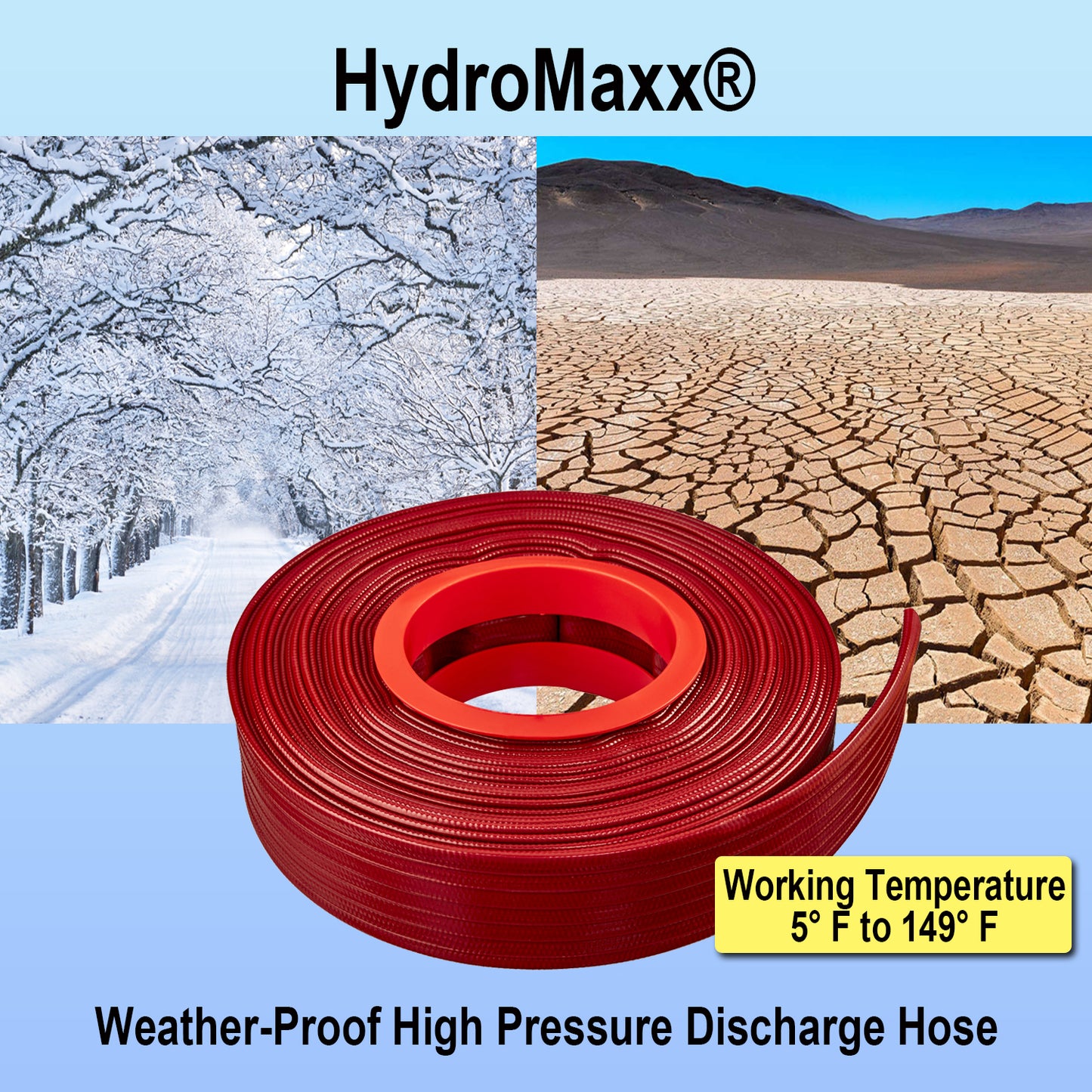 HydroMaxx® 10 Bar High Pressure Lay Flat Discharge Hose
