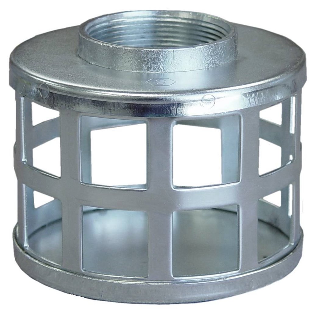 QTY 5 - 1-1/2" Suction Hose Square Hole Steel Strainer - FREE SHIPPING
