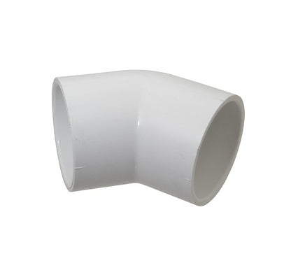 45° Schedule 40 PVC Slip Elbow Fitting