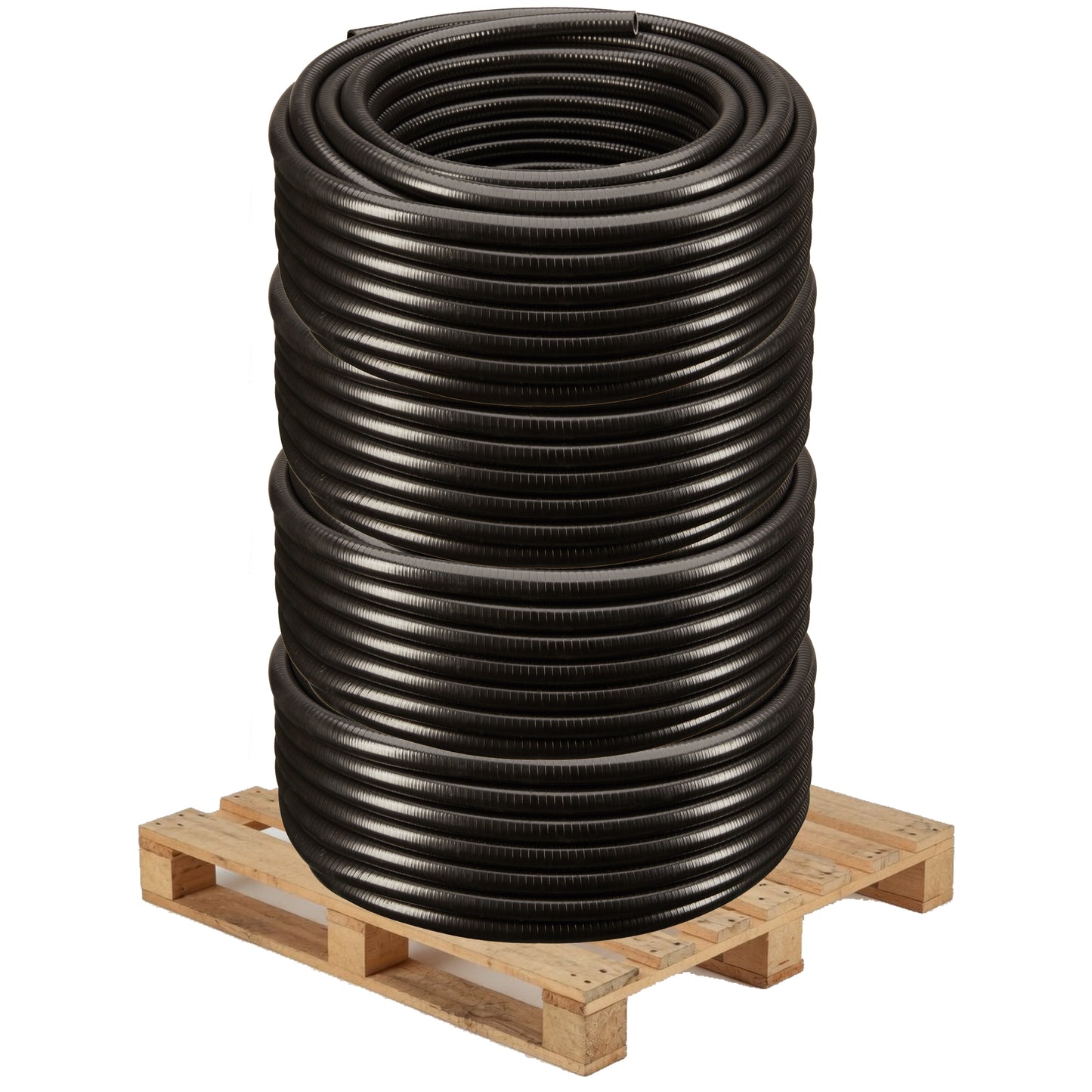 Black Flexible PVC Pipe - 4 rolls of 3" x 100 ft - FREE SHIPPING
