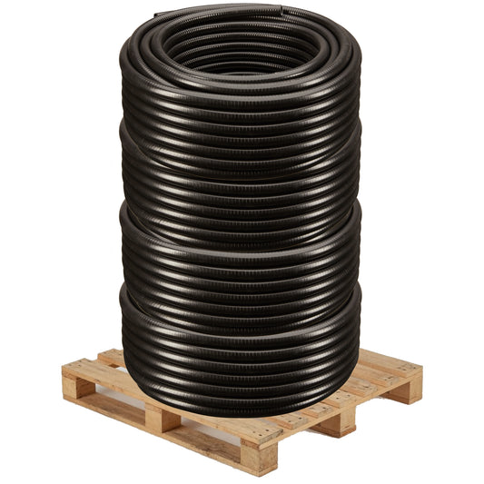 QTY 8 - 3" Dia. x 50 ft. Black Schedule 40 Flexible PVC Pipe - FREE SHIPPING