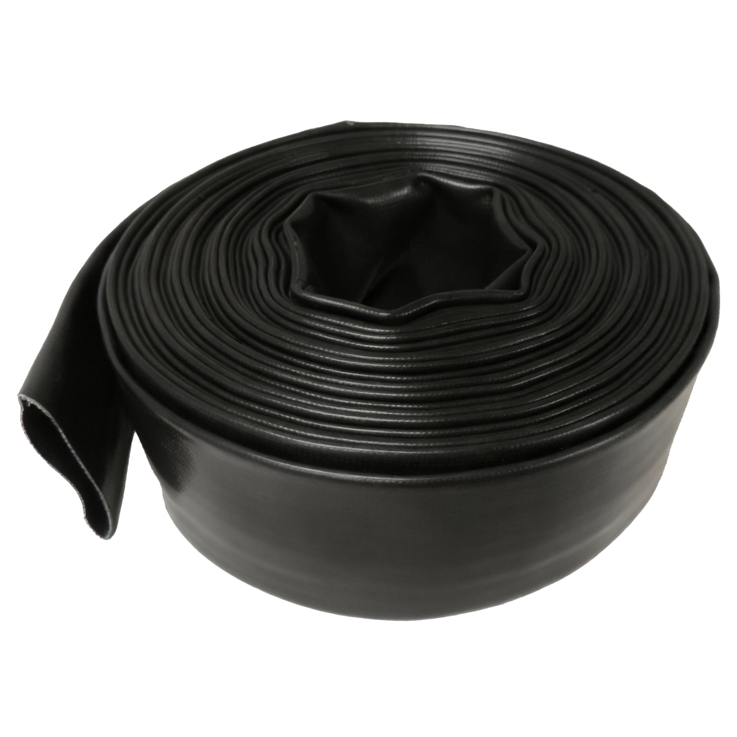 HydroMaxx® 6 Bar Black Lay Flat Discharge and Backwash Hose with Camlocks and Adapters