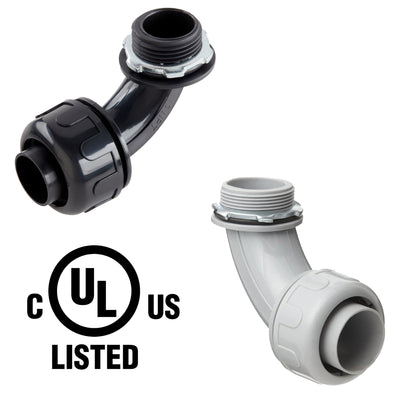 Non-Metallic Nylon Electrical Liquid Tight Conduit 90º Angle Fittings - UL Rated