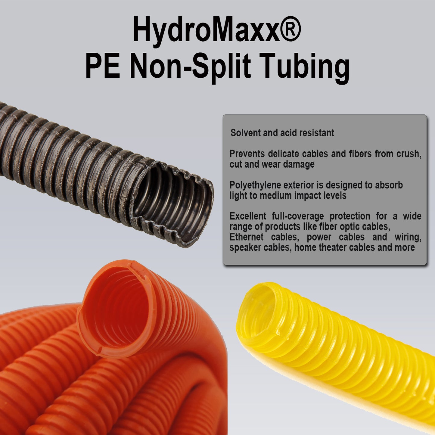 QTY 50 - 1 in. x 100 ft Flexible Corrugated Orange HDPE NON Split Tubing Wire Loom - FREE SHIPPING