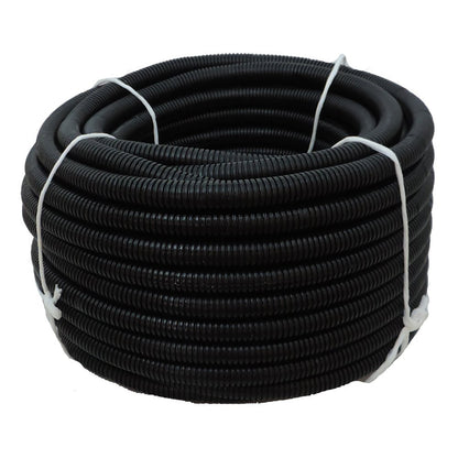 QTY 50 - 1 in. x 100 ft Flexible Corrugated Black HDPE NON Split Tubing Wire Loom - FREE SHIPPING