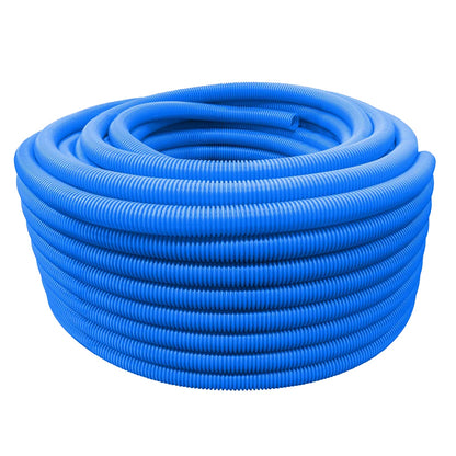 QTY 50 - 1 in. x 100 ft Flexible Corrugated Blue HDPE NON Split Tubing Wire Loom - FREE SHIPPING