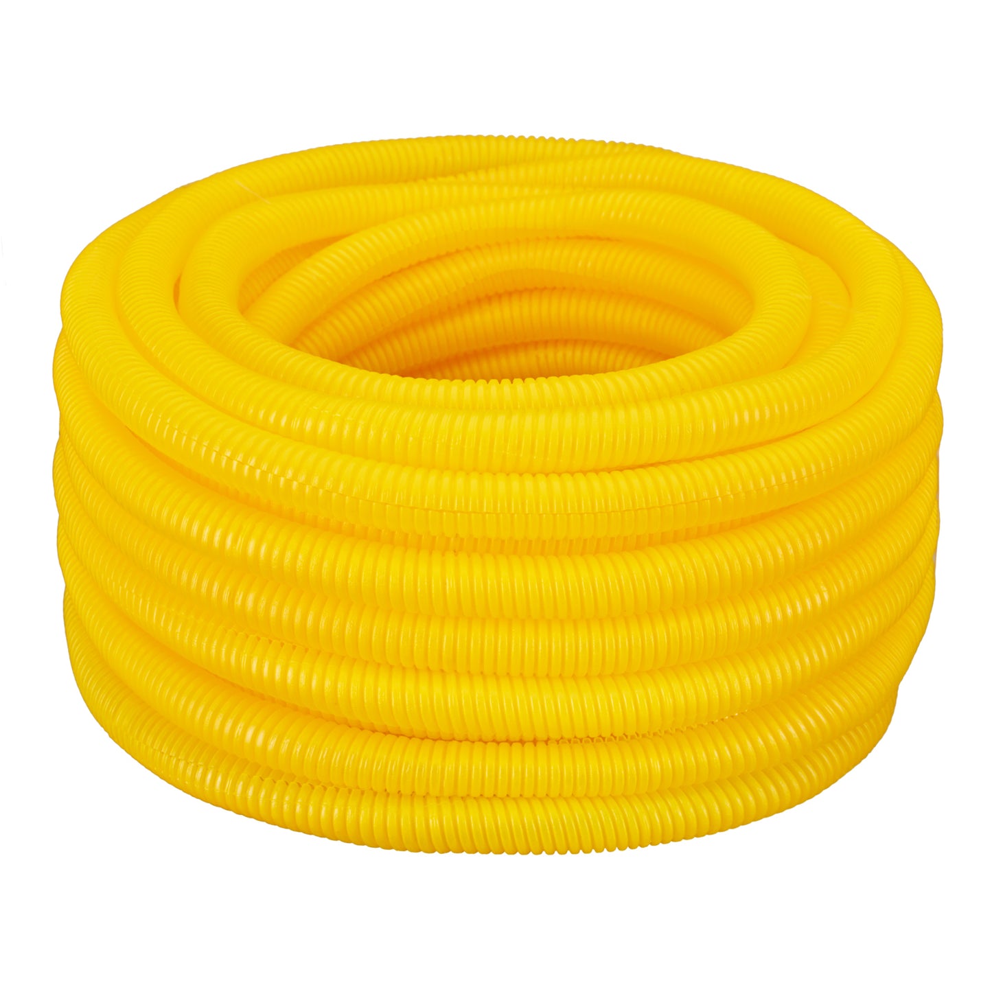 QTY 50 - 1 in. x 100 ft Flexible Corrugated Yellow HDPE NON Split Tubing Wire Loom - FREE SHIPPING